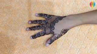 Easy front hand mehndi design  easy mehndi design for beginners [upl. by Eladnor]