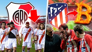 LOS 11 GRANDES EQUIPOS QUE DESCENDIERON EN SUS LIGAS ⚽❌😮 [upl. by Thompson55]