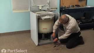 Washing Machine Repair  Replacing the Motor with Pulley Whirlpool Part  21001950 [upl. by Byrn361]