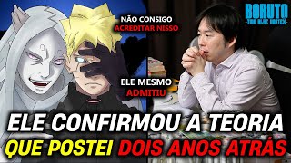 ESSA É A ORIGEM REAL EU SABIA ELE CONFIRMOU A MINHA TEORIA DE BORUTO VORTEX [upl. by Leimad]