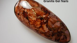 GRANITE  MARBLE Nails  using ALCOHOL INK SEE HOW [upl. by Publea]