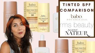 TINTED SPF COMPARISON  RMS BABO AND AGENT NATEUR  Integrity Botanicals [upl. by Alethia]