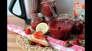 ErdbeerRhabarberMarmelade  Blitzschnell im Thermomix [upl. by Annayehc]