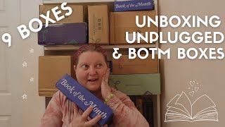 Massive Bookish Unboxing  Unplugged amp BOTM [upl. by Skell]