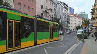 Poland Poznań tram 9 ride from Traugutta to Różana [upl. by Otrebtuc189]