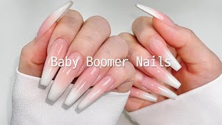 5천 원 폴리젤로 베이비부머 네일하기💅 다이소네일  옴브레네일  셀프네일 ASMR [upl. by Llehcar308]