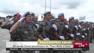 UN awards Chinese peacekeepers the quotPeace Medal of Honorquot [upl. by Melbourne222]