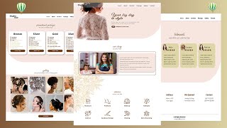 Beauty Salon Website Responsive Design Using HTML CSS and Javascript From Scratch [upl. by Galvan]