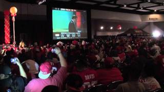 49ers Draft Party 2011  49ers select Aldon Smith [upl. by Adohr550]