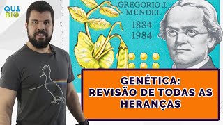 Genética Revisão de todas as heranças com exercícios ENEM UERJ FUVEST e outras [upl. by Hardigg]