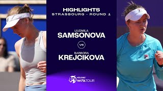 Liudmila Samsonova vs Barbora Krejcikova  2024 Strasbourg Round 1  WTA Match Highlights [upl. by Cassondra]