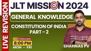 JLT HINDI MISSION 2024  JLT HINDI EXAM REVISION LIVE 🛑 [upl. by Coumas962]