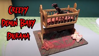 Making a Spooky Demon Baby Diorama [upl. by Orlando]