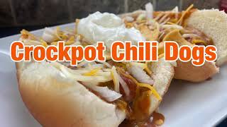 A Delicious Game Day Recipe Crockpot Chili Dogs Twisted Mikes [upl. by Sewoll444]