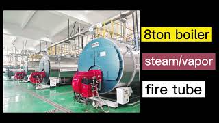 8 ton Steam Boiler with Oil Burner Economizer Deaerator Steam for Cleaning Oil Storage Tanks [upl. by Derril]