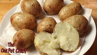 Quick Tips Microwave Baked Potatoes  One Pot Chef [upl. by Iel]