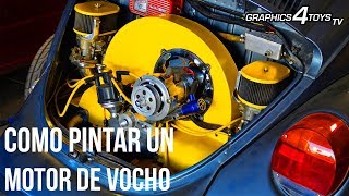 CÃ“MO pintar un MOTOR de VOCHO TUTORIAL [upl. by Ahsimed]