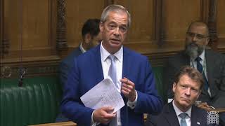 Nigel Farages FIRST speech in Parliament [upl. by Nalad]