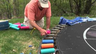 How to cover your trampoline springs for under 15 [upl. by Nedda409]