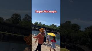 The view of the Angkor Wat temple from the entrance cambodiatrip angkorwat amazingplaces shorts [upl. by Alroi]