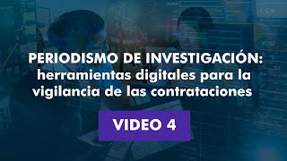 Video 4 Periodismo de investigación en las contrataciones – Plataformas de OSCE [upl. by Deckert501]