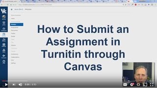 How to Submit an Assignment to Turnitin in Canvas for Students [upl. by Salina27]