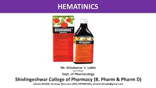 12Pharmacology of Hematinics [upl. by My]