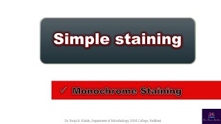 Simple Staining  Monochrome Staining or Direct straining in Microbiology English  Marathi [upl. by Delfeena]