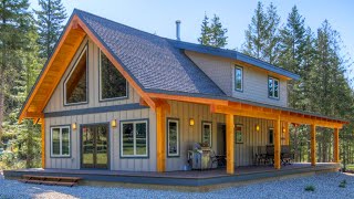 Most Coziest Turtle Valley Timber Frame Log Home by Streamline Design [upl. by Leiria]