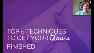 Top 5 techniques to get that thesis finished [upl. by Irneh616]