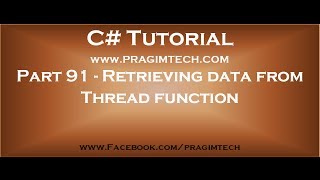 Part 91 Retrieving data from Thread function using callback method [upl. by Ramat]