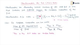 Stoichiometric Air Fuel A F Ratio  Combustion of Reactive Mixtures  Power Engineering [upl. by Ande]