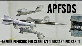 APFSDS long rod penetrator animation and slow motion impacts [upl. by Kamillah]