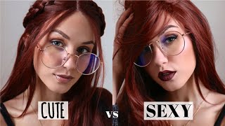 CUTE vs SEXY  Make up for Glasses [upl. by Shepard]