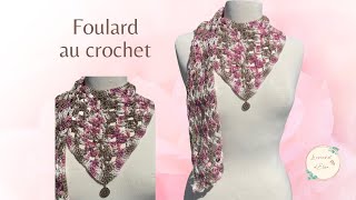 Comment faire un foulard au crochet [upl. by Ellenid]