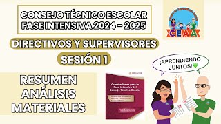 CEAA Análisis COMPLETO Fase Intensiva Directores y Supervisores Fase Intensiva CTE Agosto 2024 [upl. by Enined]