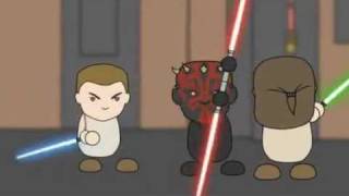 Darth Maul vs QuiGon feat ObiWan [upl. by Eusassilem]