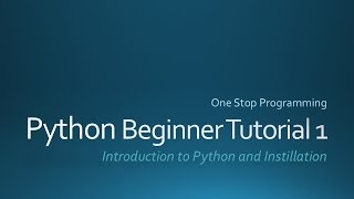 Python Beginner Tutorial 1 For Absolute Beginners [upl. by Yeliw80]