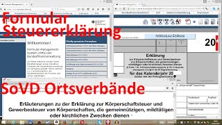 W0176 SoVD Ortsverband Steuererklärung Formular vom Finanzamt downloaden [upl. by Llenahc]