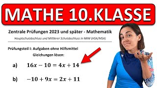 🚀🚀🚀 NEUE 10er PRÜFUNG 2023 für den HauptRealschulabschluss  Löse die Gleichungen [upl. by Sanson]