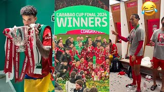 LIVERPOOL PLAYERS CRAZY CELEBRATION AFTER WINNING CARABAO CUP [upl. by Leirua]