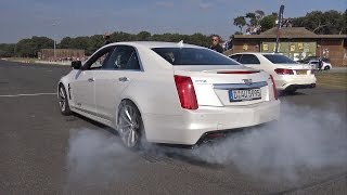 Cadillac CTSV  BURNOUTS amp ACCELERATIONS [upl. by Ingaborg]