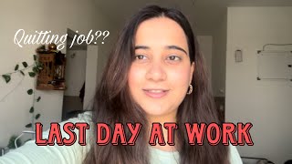 My Last Day at Work Quitting My 95 Job workingwomanlife workvlog quittingmyjob 9to5job [upl. by Eatnhoj]