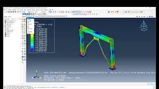 ABAQUS tutorial  Steel braced frame modeling and analysis under the cyclic loading [upl. by Buerger]