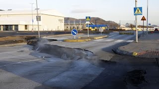 Brodelnder Vulkan so schlimm sieht es in Grindavik auf Island nach den Erdbeben aus [upl. by Hiroko]