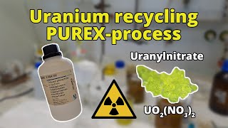 The PUREX process on a lab scale  nuclear chemistry [upl. by Llemaj]