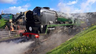 BR 34028 Eddystone at Swanage Railway 2024  Extended Cut [upl. by Ayocat]