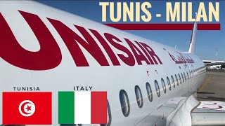 TRIPREPORT  Tunisair ECONOMY  Airbus A320  Tunis  Milan [upl. by Hardan]