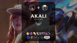 Akali Mid vs Pantheon  EUW Challenger Patch 143 [upl. by Featherstone]