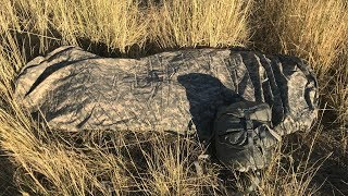 How to Properly Pack Newer USGI RFI Modular Sleep System 5 Part ACU Digital Camo [upl. by Nerrak]